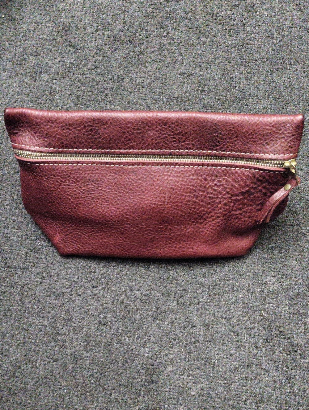 Portland Leather Burgundy/Red Travel Pouch